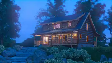 Log and timber homes amazing Fly-Through animation showreel by MIG 3D Vision