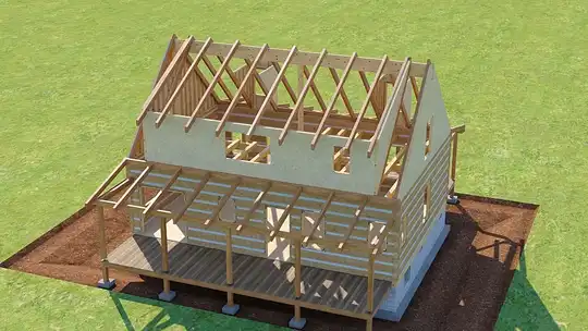 Log home construction, impressive Fly-Through animation by MIG 3D Vision