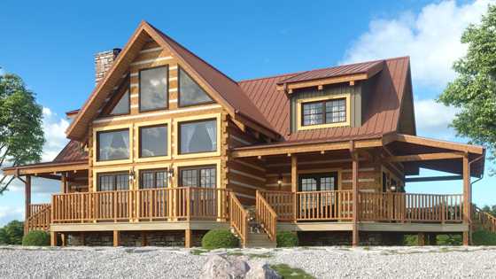 Elk River II - Log Home 3D Visualization Project
